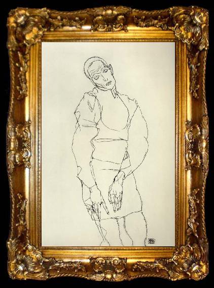 framed  Egon Schiele Standing Male Figure, ta009-2